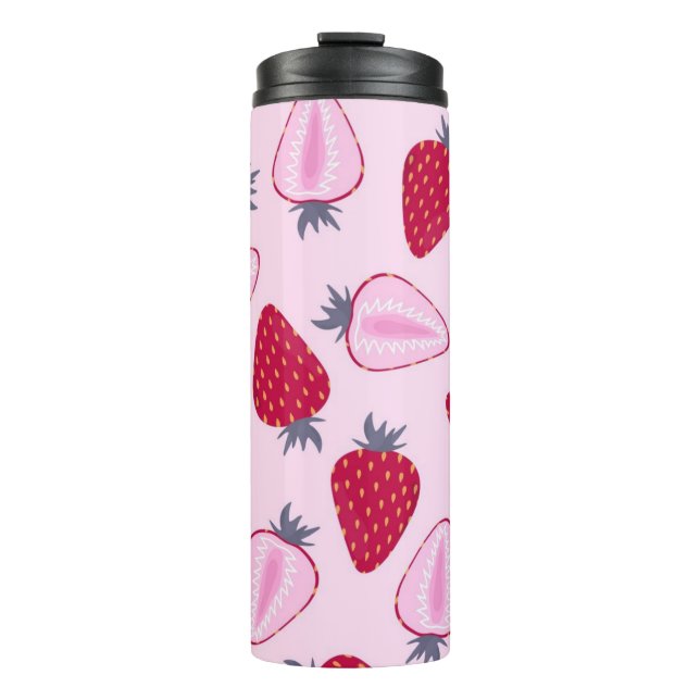 Bouteilles Isothermes Motif fraise (Devant)
