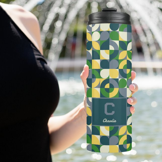 Bouteilles Isothermes Motif géométrique Abstrait Bauhaus moderne (Créateur téléchargé)