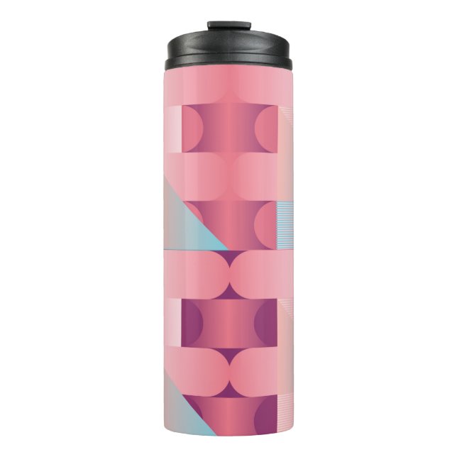 Bouteilles Isothermes Motif géométrique de surface avec triangles, cercl (Devant)