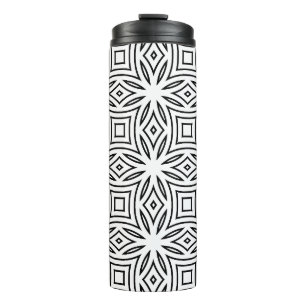 Bouteilles Isothermes Motif géométrique floral noir et blanc