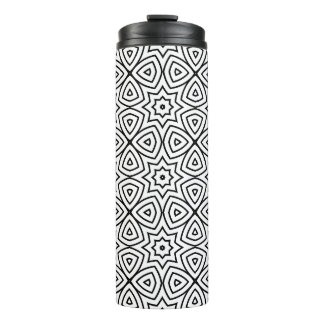 Bouteilles Isothermes Motif géométrique moderne noir et blanc
