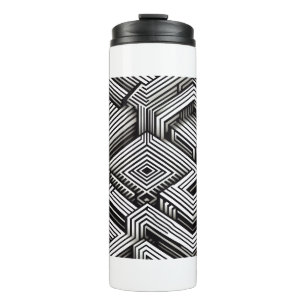 Bouteilles Isothermes Motif géométrique monochrome abstrait moderne et a