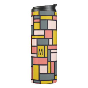 Bouteilles Isothermes Motif géométrique monogramme personnalisé tumbler