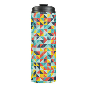 Bouteilles Isothermes Motif géométrique. Mosaïque coloré arrière -