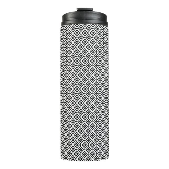 Bouteilles Isothermes Motif géométrique noir et blanc (Devant)