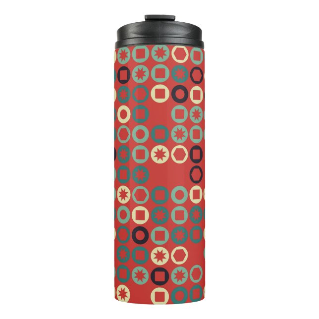Bouteilles Isothermes Motif géométrique sans couture avec éléments color (Devant)