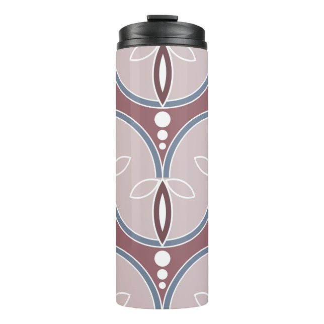 Bouteilles Isothermes Motif géométrique sans couture avec lignes ondulée (Devant)