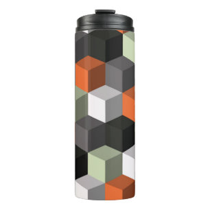 Bouteilles Isothermes Motif géométrique transparent avec cubes et volume