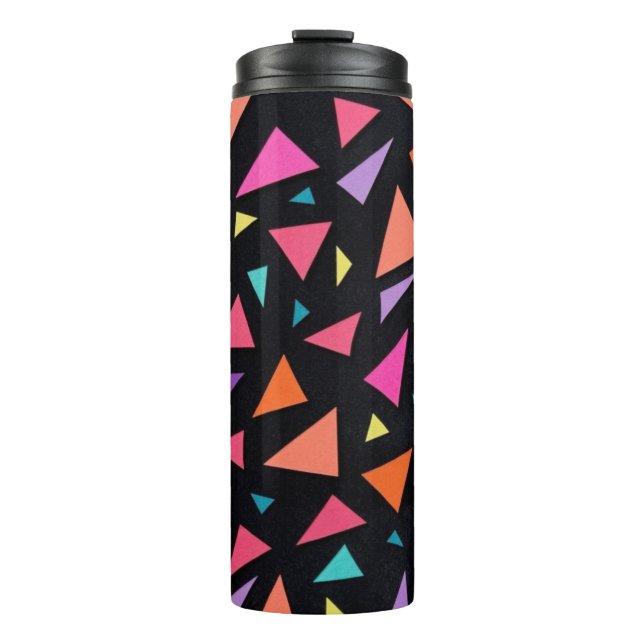 Bouteilles Isothermes Motif géométrique triangulaire multicolore (Devant)