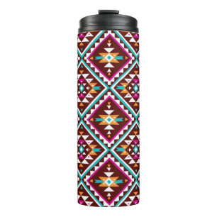 Bouteilles Isothermes Motif géométrique tribal transparent coloré