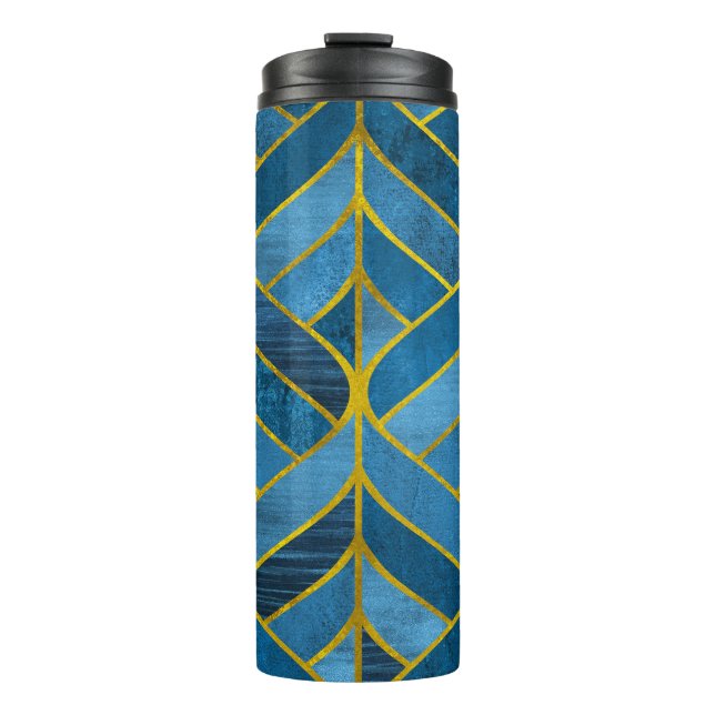 Bouteilles Isothermes Motif Gold Blue Grunge (Devant)