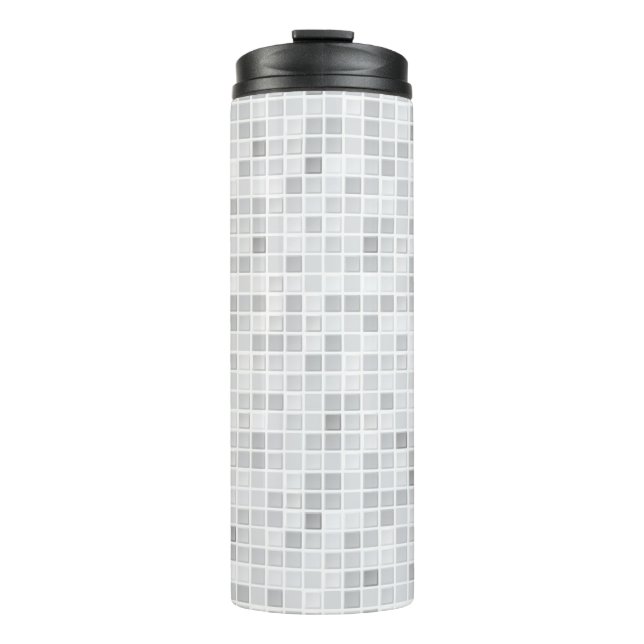 Bouteilles Isothermes Motif gris de tuiles (Devant)
