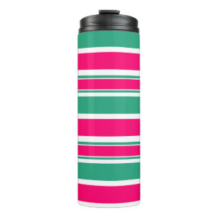 Bouteilles Isothermes Motif horizontal rayé rouge-vert