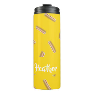 Bouteilles Isothermes Motif hot dog sur jaune