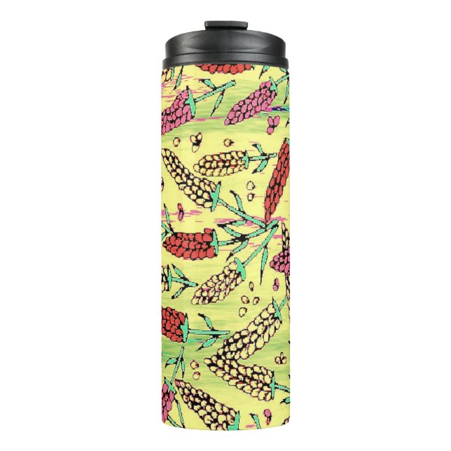 Bouteilles Isothermes motif jaune, rose et rouge (Devant)