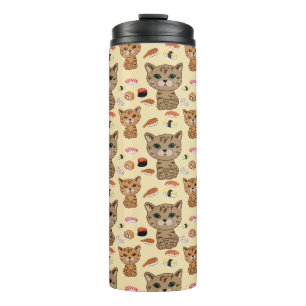 Bouteilles Isothermes motif kitty et sushi
