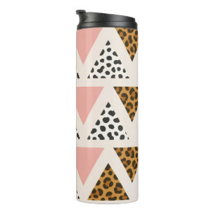 Bouteilles Isothermes Motif Léopard Chic et Triangle Rose