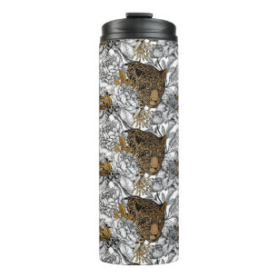 Bouteilles Isothermes Motif Leopard & Peonies