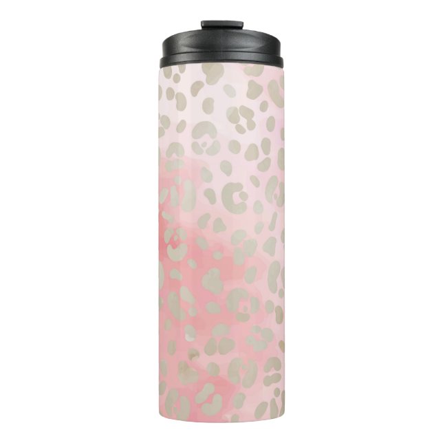 Bouteilles Isothermes Motif léopard rose (Devant)