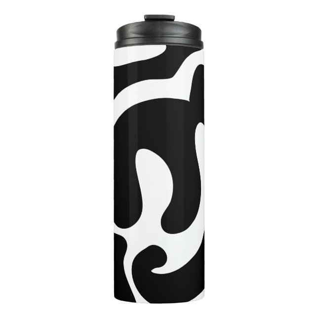 Bouteilles Isothermes Motif libre noir et blanc moderne (Devant)