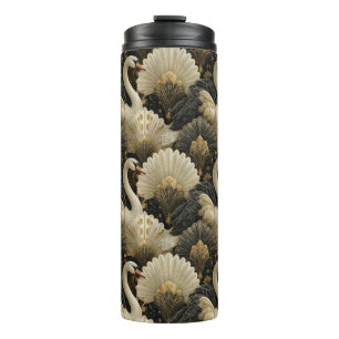 Bouteilles Isothermes Motif luxueux Art Déco de cygne et de filigrane do