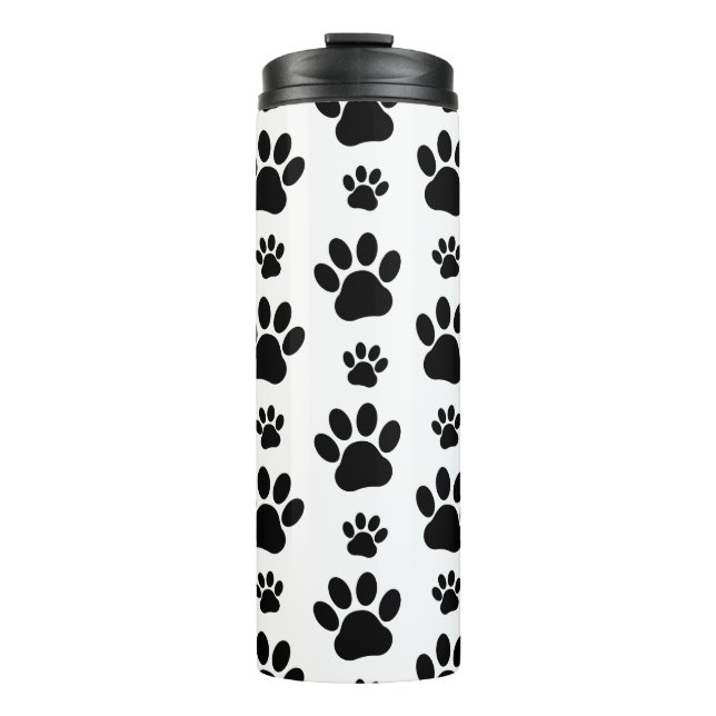 Bouteilles Isothermes Motif mâle, pattes de chien, Empreintes de pattes, (Devant)