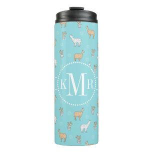 Bouteilles Isothermes Motif mignon de cactus de lama d'alpaga