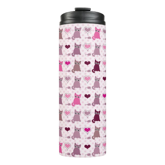 Bouteilles Isothermes Motif mignon de filles de chaton (Devant)