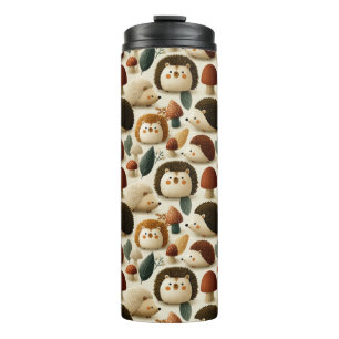 Bouteilles Isothermes Motif mignon de hérisson et de champignon de la fo