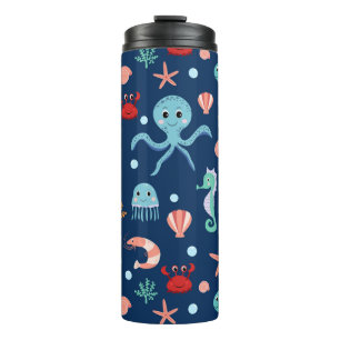 Bouteilles Isothermes Motif mignon de vie marine de l'océan