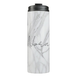 Bouteilles Isothermes Motif moderne en marbre blanc personnalisé