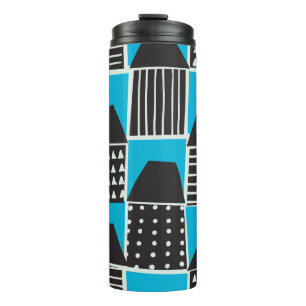 Bouteilles Isothermes Motif moderne sans couture avec maisons en noir et