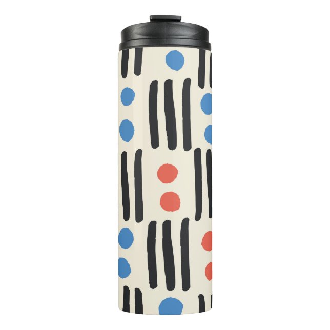 Bouteilles Isothermes Motif moderne sans couture avec rayures et points  (Devant)
