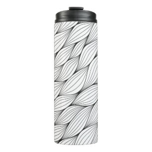 Bouteilles Isothermes Motif monochrome sans couture avec abstrait courbé