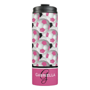 Bouteilles Isothermes Motif noir rose de ballon de football de