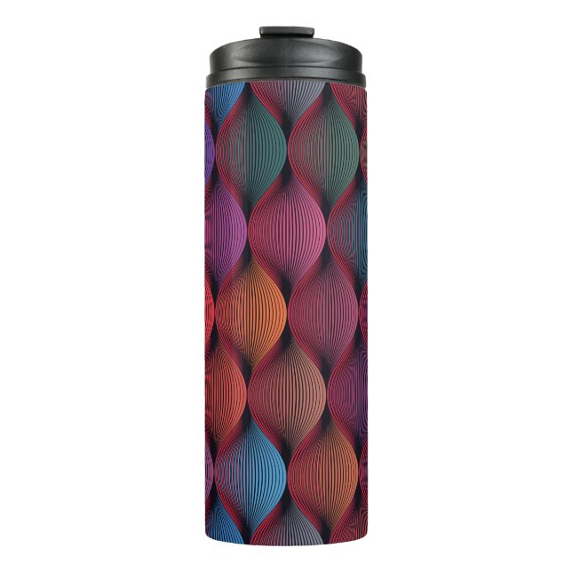 Bouteilles Isothermes Motif ondulé multicolore (Devant)