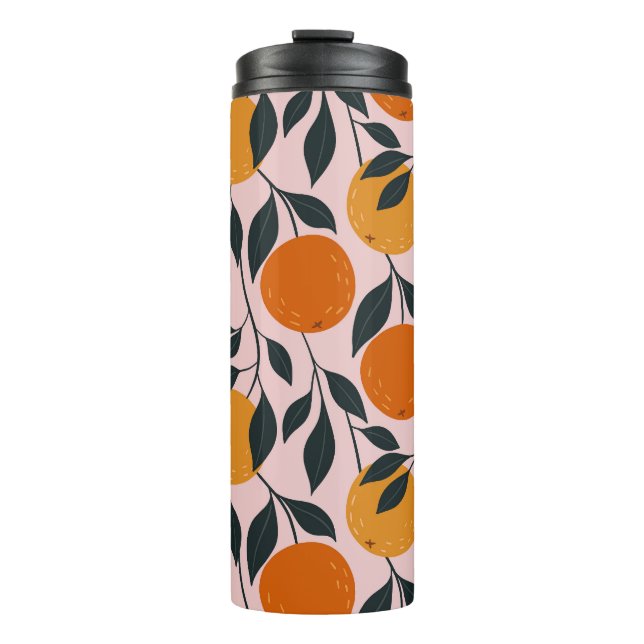 Bouteilles Isothermes Motif orange vibrant (Devant)