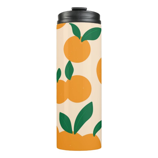 Bouteilles Isothermes Motif Oranges De Fruits Citriques De Style Moderne (Devant)