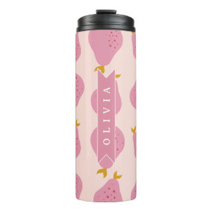 Bouteilles Isothermes Motif personnalisé de poire rose joli fruit fémini