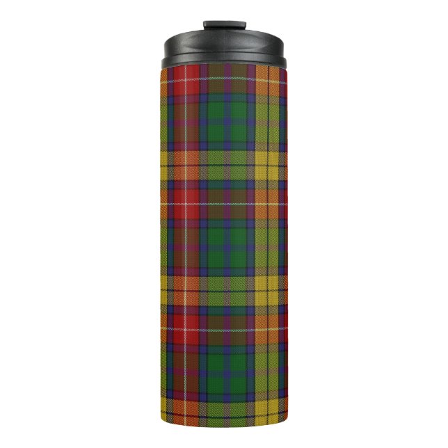 Bouteilles Isothermes Motif Plaid Buchanan Clan Tartan (Devant)