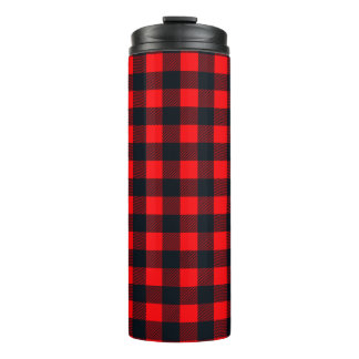 Bouteilles Isothermes Motif Plaid de Buffalo Red et Black Shepherd