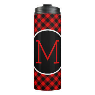 Bouteilles Isothermes Motif Plaid personnalisé Red Black Buffalo Check
