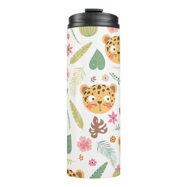 Bouteilles Isothermes Motif Plante de Leopard Head Tropical (Devant)