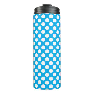 Bouteilles Isothermes Motif pois bleu et blanc
