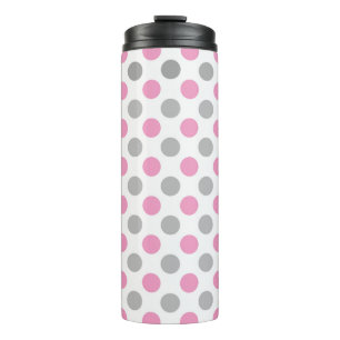 Bouteilles Isothermes Motif pois rose et gris