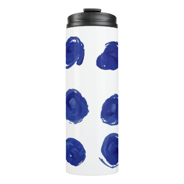Bouteilles Isothermes Motif pois sans couture peint à la main (Devant)