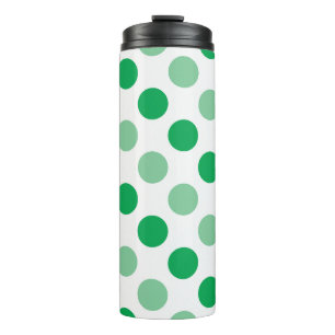 Bouteilles Isothermes Motif pois vert et blanc