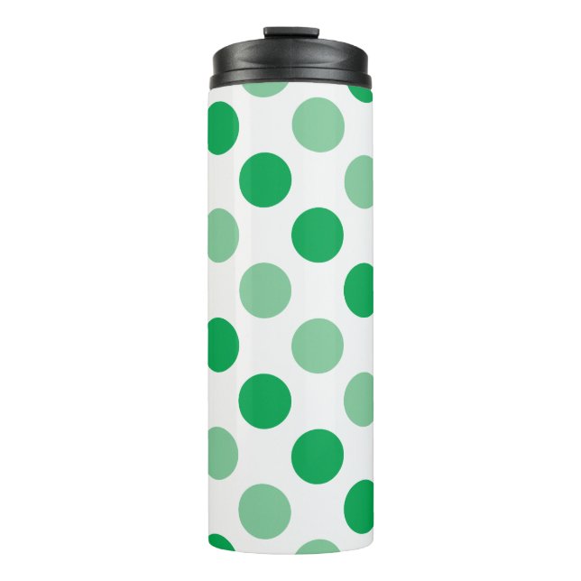 Bouteilles Isothermes Motif pois vert et blanc (Devant)