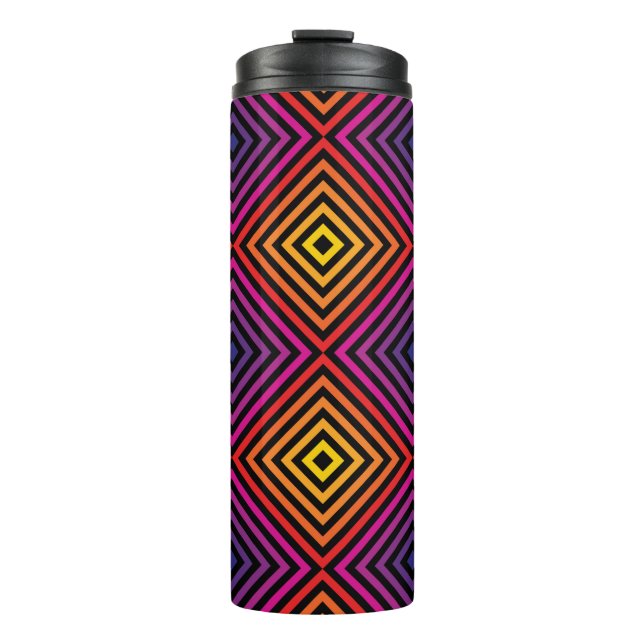 Bouteilles Isothermes Motif psychédélique Rainbow Chevron (Devant)