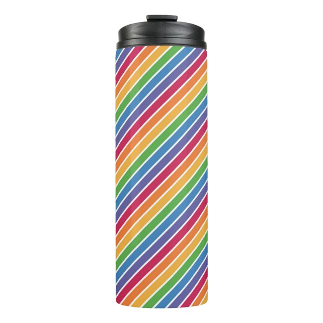 Bouteilles Isothermes Motif Rainbow Stripes (Devant)